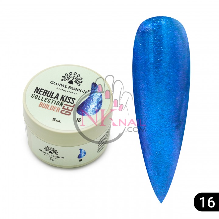 Гель Nebula Kiss Builder Gel, HEMA/TPO free 15мл, №16